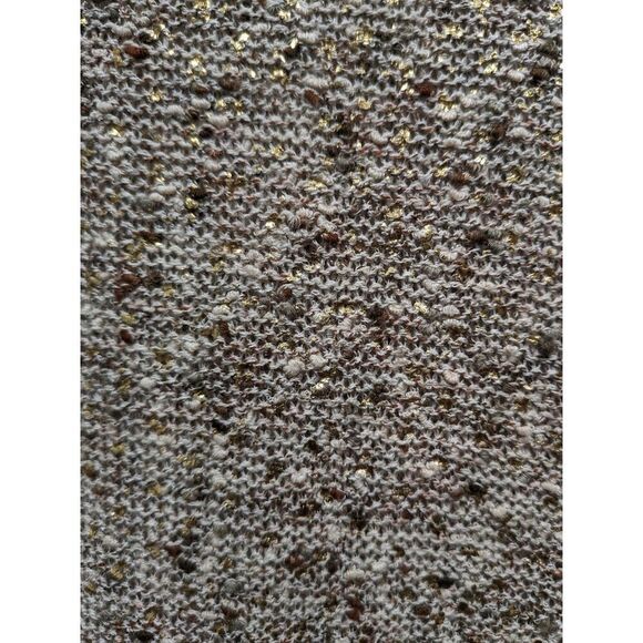 H&M Scoop Neck Metallic Knit Slouchy Short Sleeve Sweater, M - Picture 4 of 6